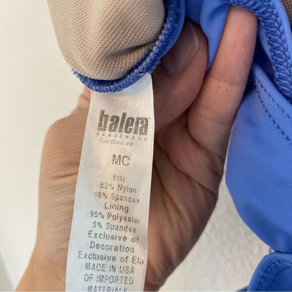 WEISSMAN Balera Dance blue Open Back cutout Halter Leotard MT10598 MC 10/12 - Picture 11 of 14